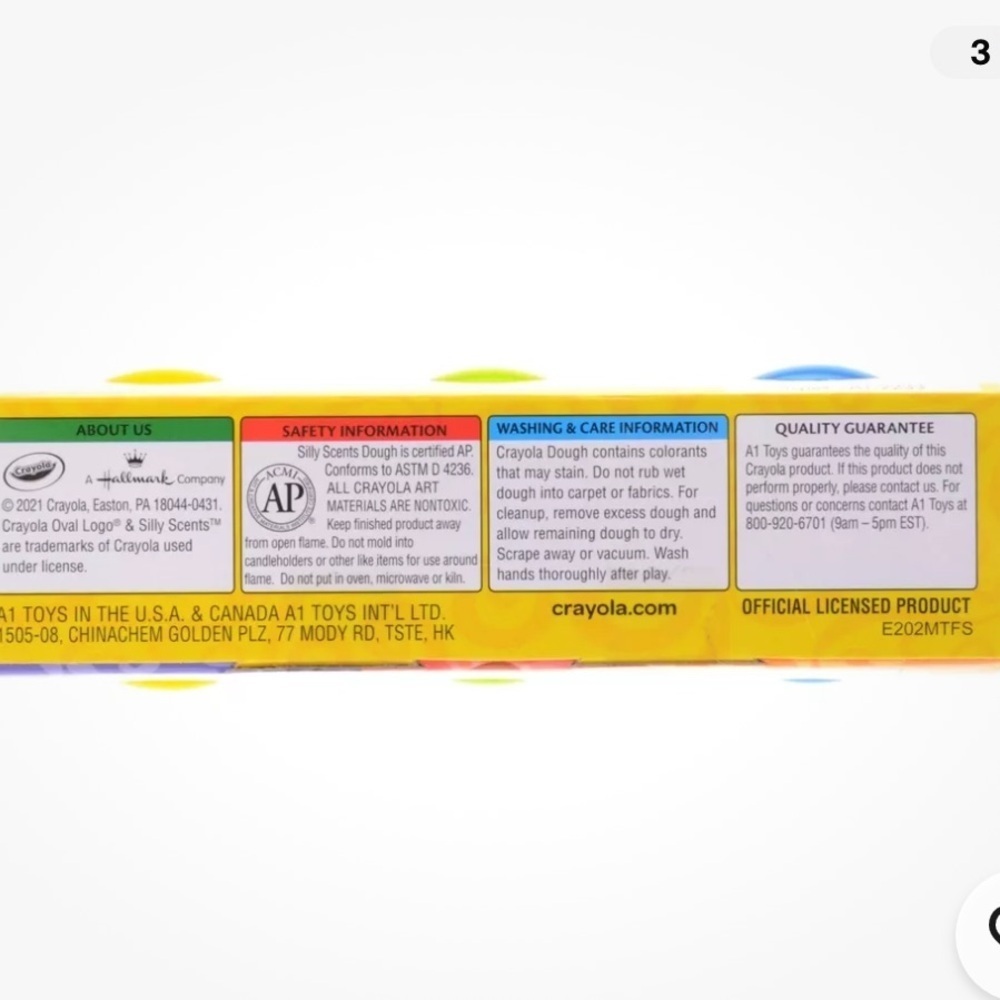 NEW Crayola Silly Scents Dough 2+ Green/Blue/Purple - Picture 6 of 7